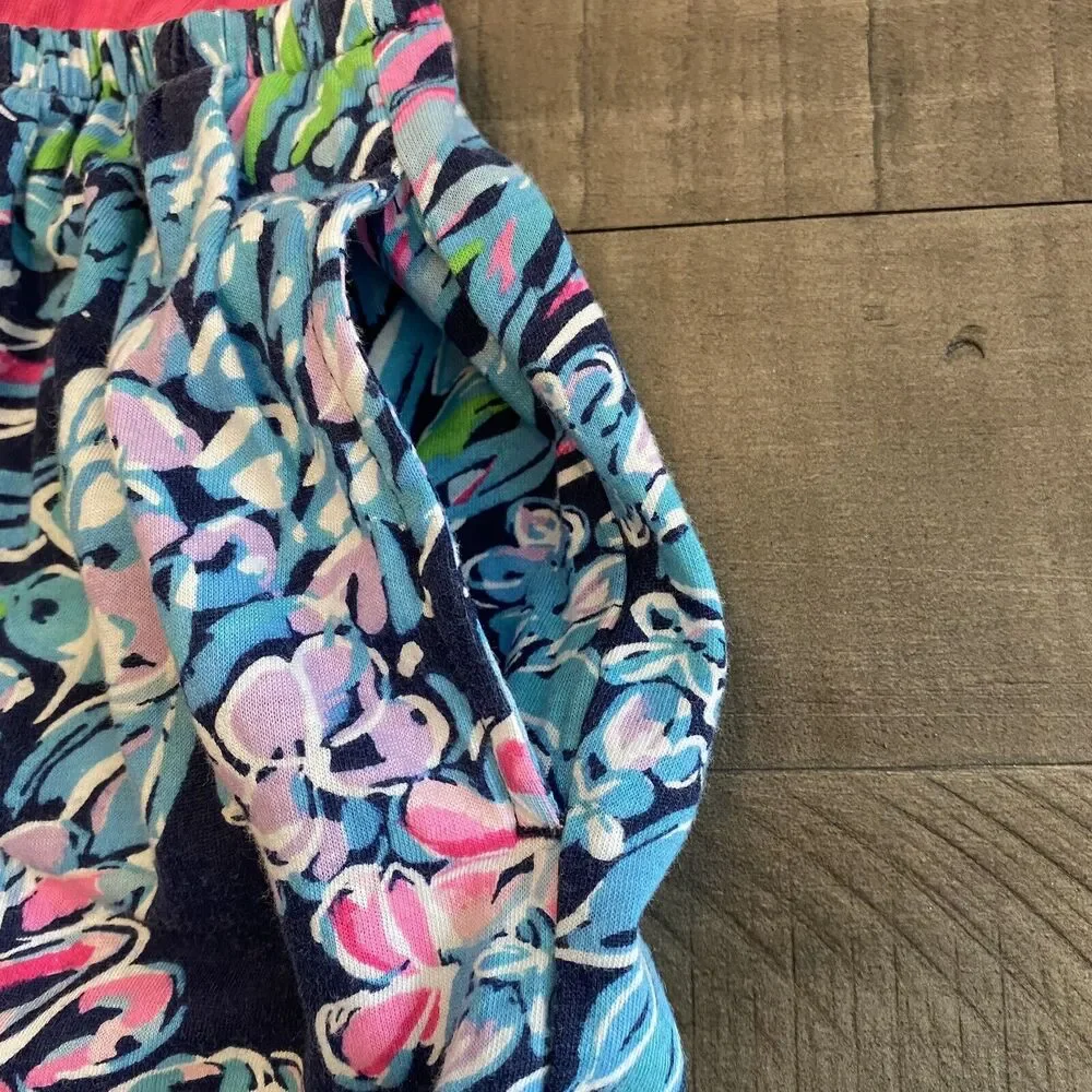 Lilly Pulitzer Girls Giavanna Dress‎ Colorful Floral Long Sleeve Pockets Sz S